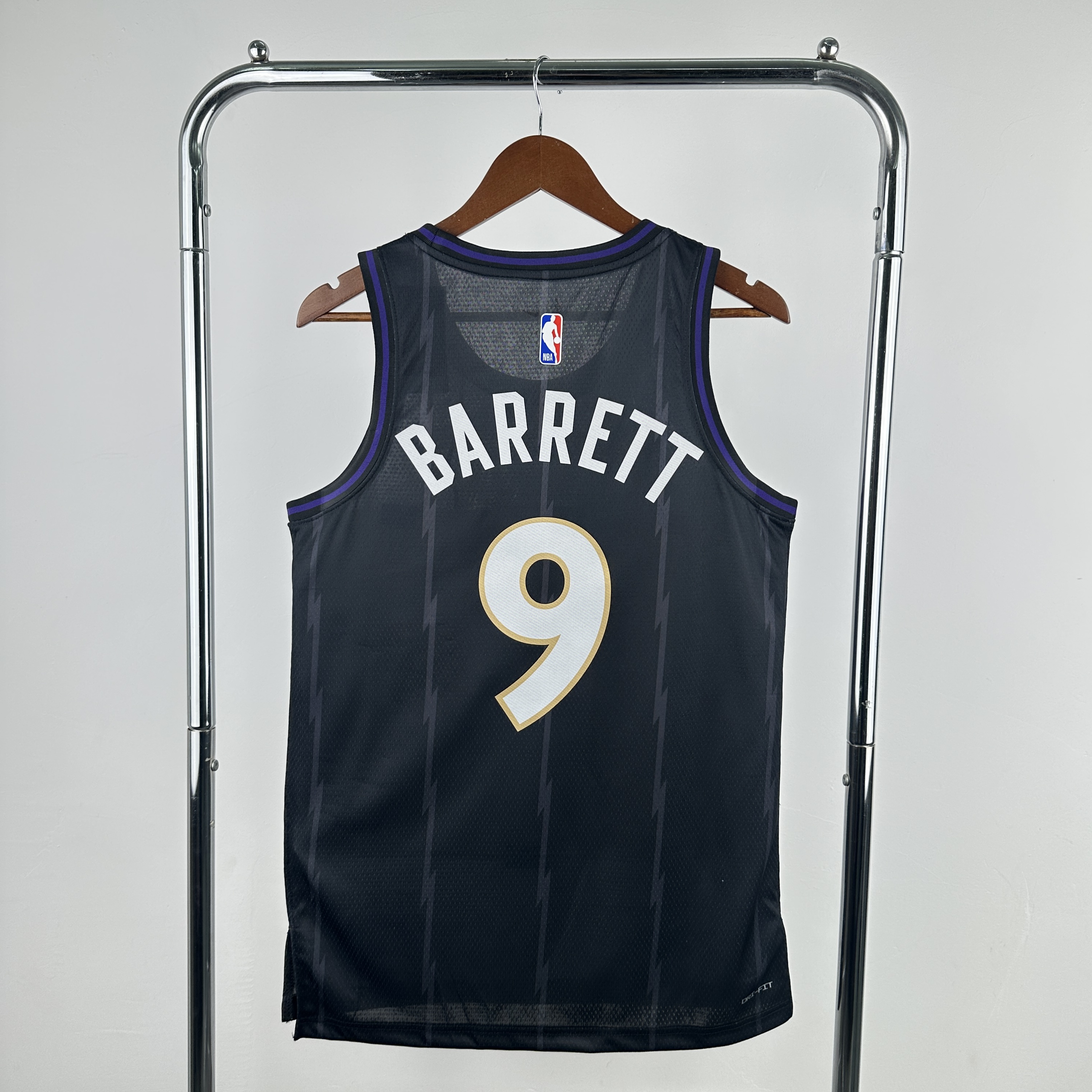 Men Toronto Raptors #9 Barrett Black City Edition Season Nike 2025 NBA Jersey